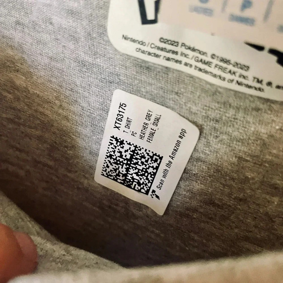 NWT Pokémon women’s short sleeve character graphic tee shirt Nintendo SZ S gray - Picture 7 of 8